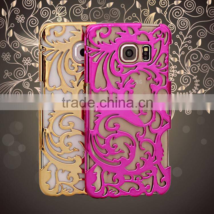 Hollow shape hard plastic phone cases for Samsung S6 Edge