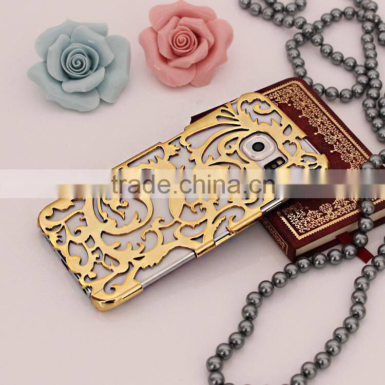 Hollow shape hard plastic phone cases for Samsung S6 Edge