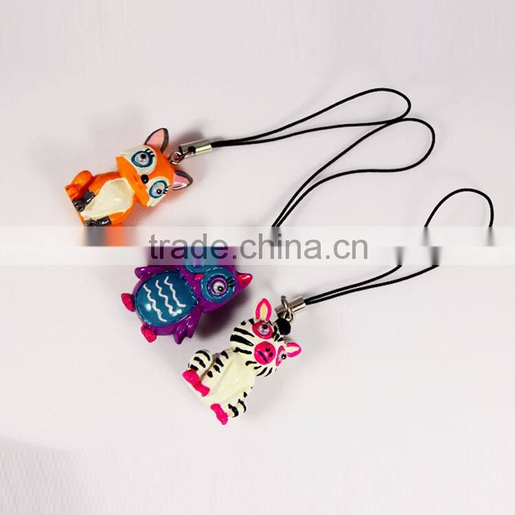 factory wholesale resin flower turtle shape cell mobile phone strap for present