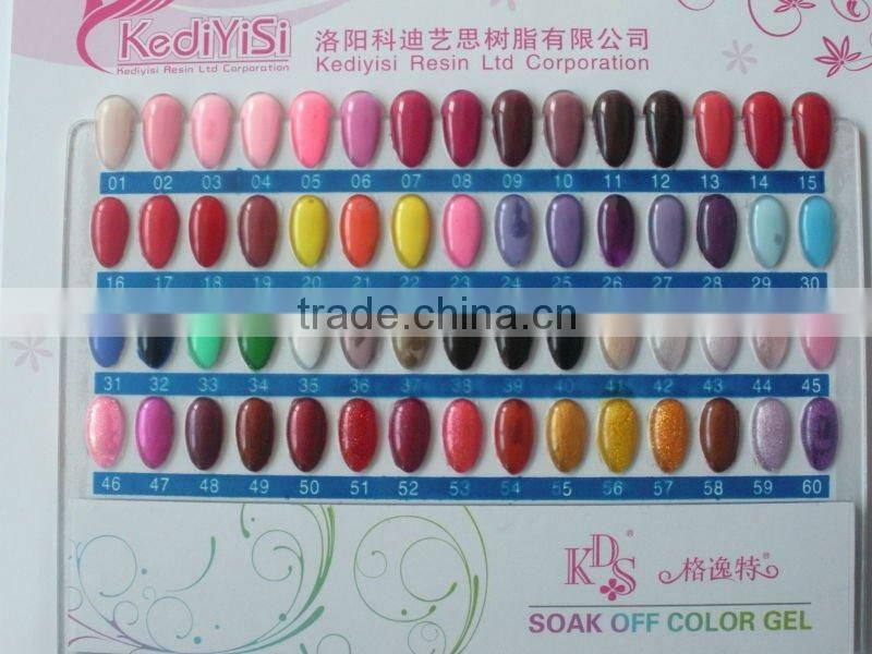 Nail art soak off glitter color uv gel