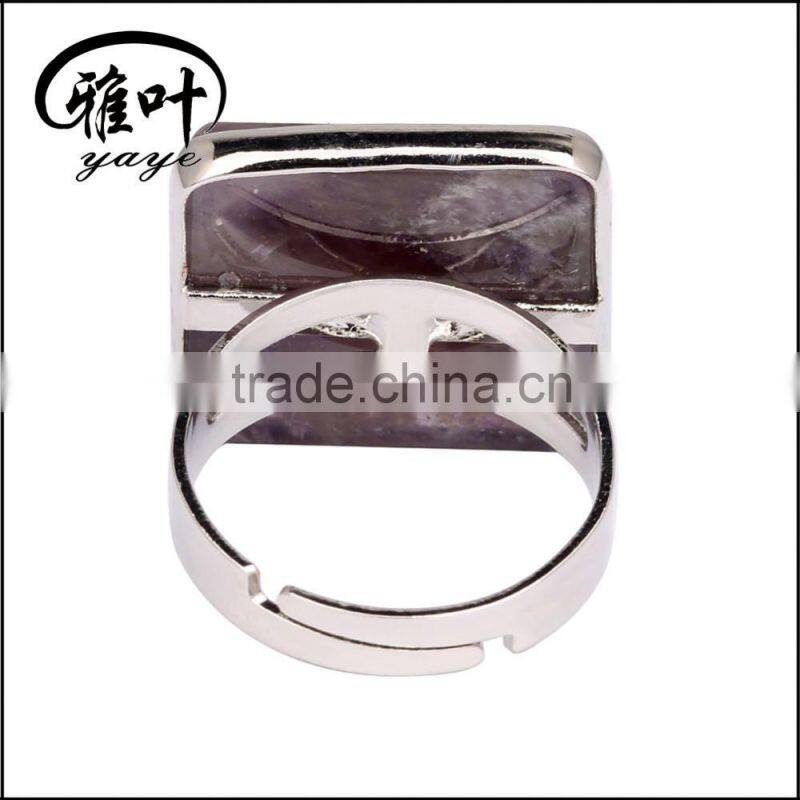 Wholesale gemstones ring diamond shape ring ceremeny gifts