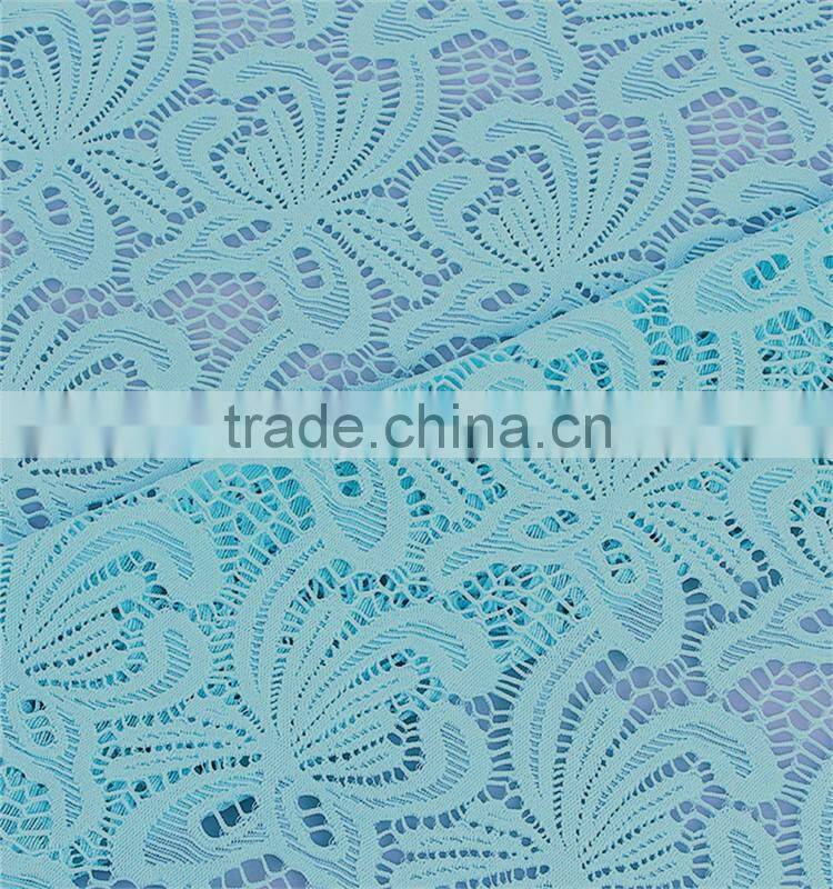 Fashion buttrerfly spandex elastic lace fabrics switzerland