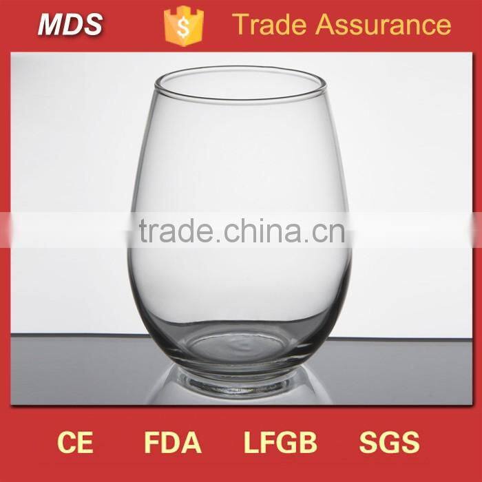 Glassware manufacturers thick stemless white wine glass