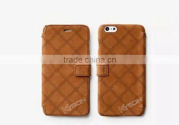 Handmade genuine real leather man business case for iphone 6 plus