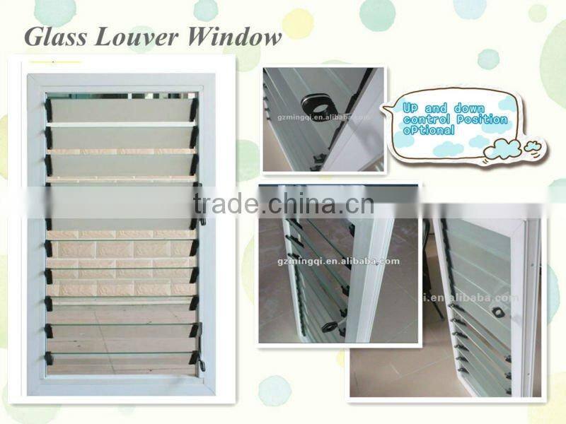 Aluminum frame glass louver/louvered windows