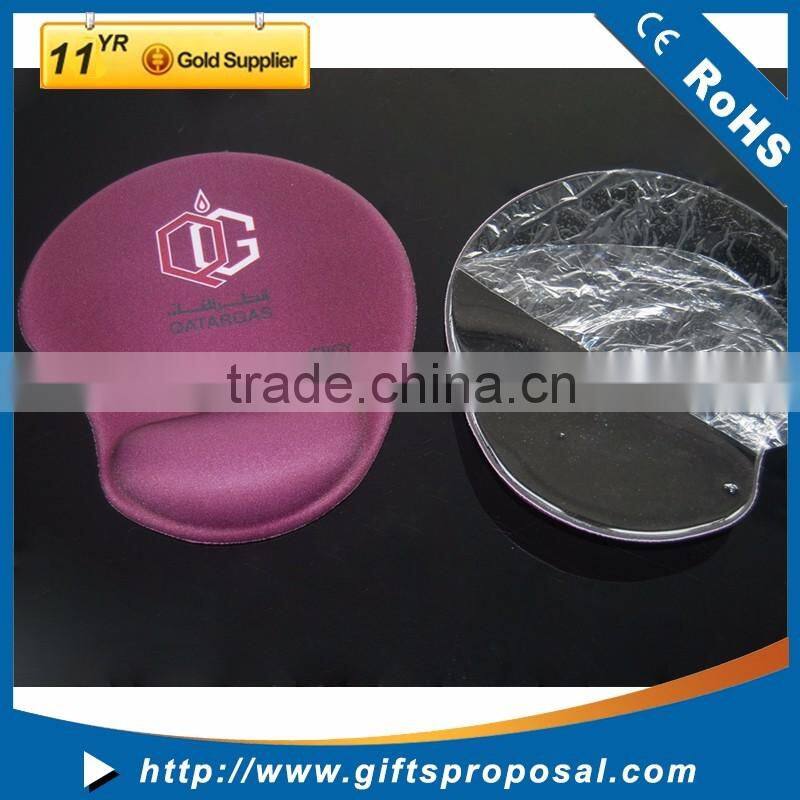 Silicone Gel mouse pad with fabric can add fullcolor customize logo print