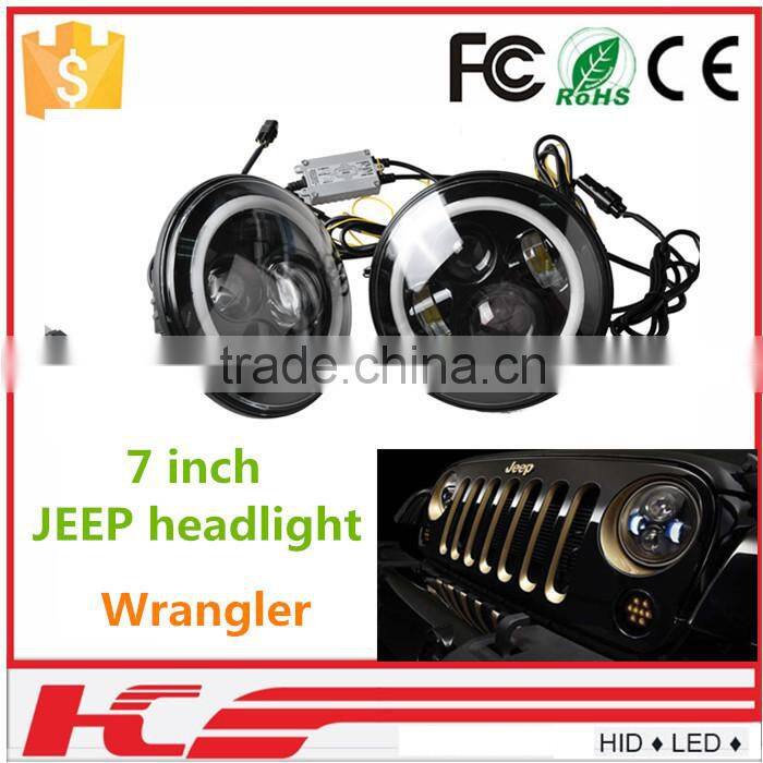 New White Lighting 60w High Low Beam Jeep 7 Inch Led Headlight