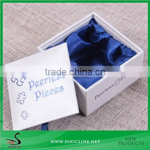 Sinicline Customized 2016 luxury leather foam inserts jewelry ring box for paper jewelry box jewelry gift box