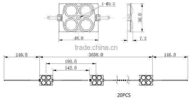 ce rohs module led 12v high power led lens module