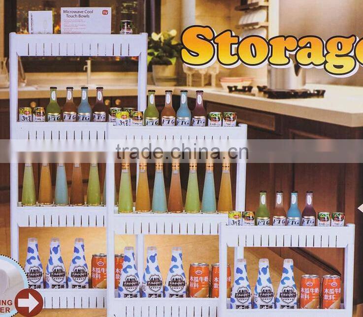 New Arrival High Quality Plastic Storage Shelf 4 layer storage shelves