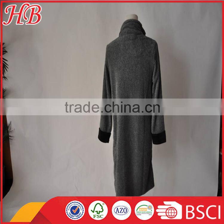 coral fleece zip bathrobe