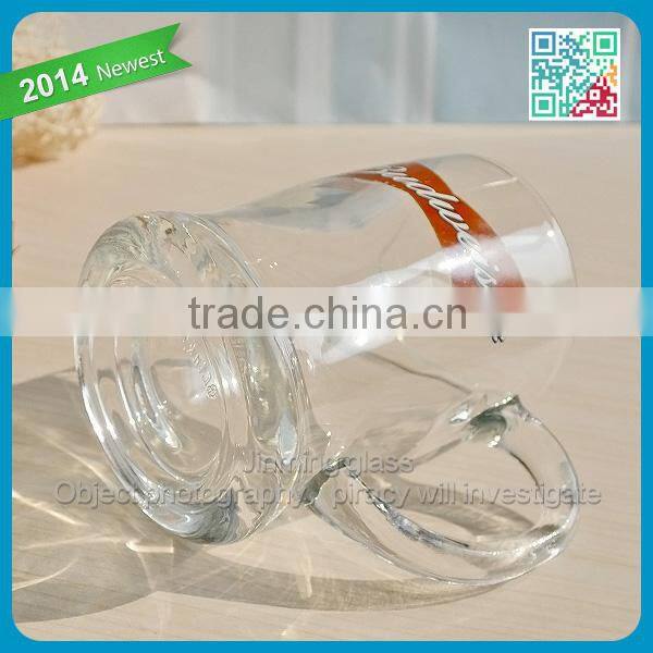 wholesale customized funny fancy crystal mini glass beer mug with handles