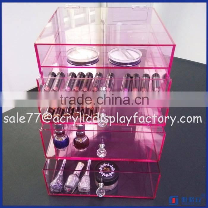 2016 beauty acrylic makeup organizer / clear cosmetic display / mac makeup organizer