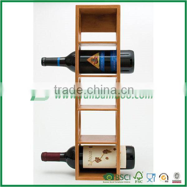 2015 New design promotional bamboo wine shelf best quality