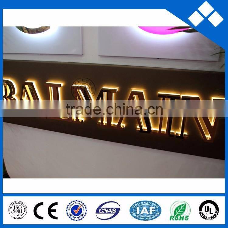 led acrylic face illuminated letter stainless steel house number