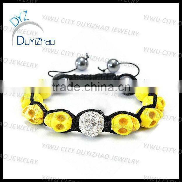 Fashion skull shamballa bracelet