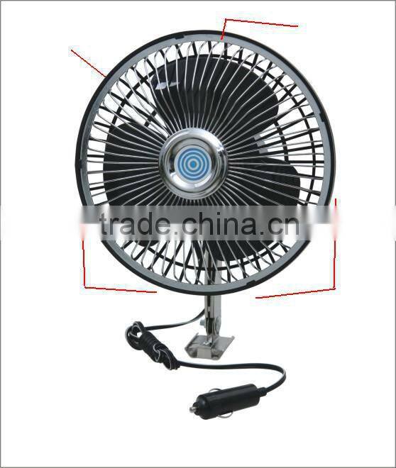 osillating metal guard front plasctic behind car fan
