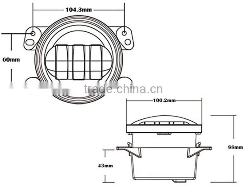 4 inch Motorcycle LED fog lights Bulb led fog lamp for JEE-P Wrangler JK Dodge Magnum