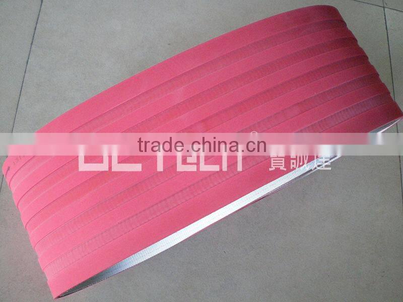 PVC conveyor belt with groove rubber