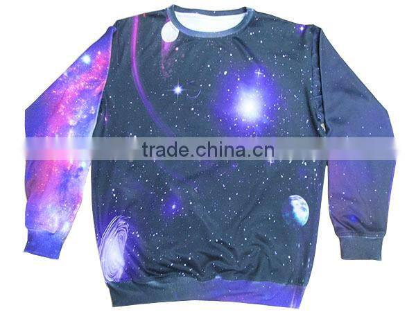 Pullover girls sweatshirts with pattern,white girl hood jacket