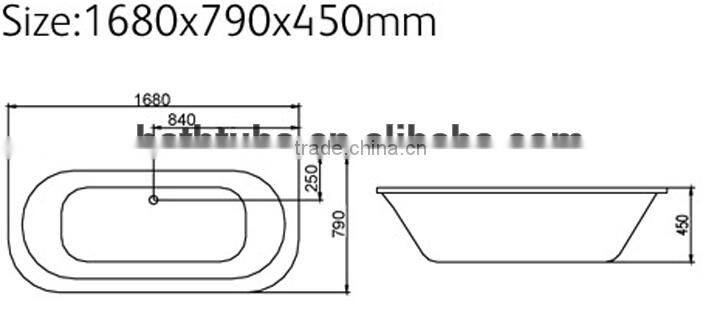 SUNZOOM indoor bathtub,polyester bathtub,bathtub in floor
