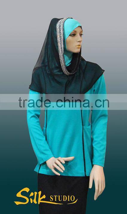 Long Sleeve Jersey Blouse Top