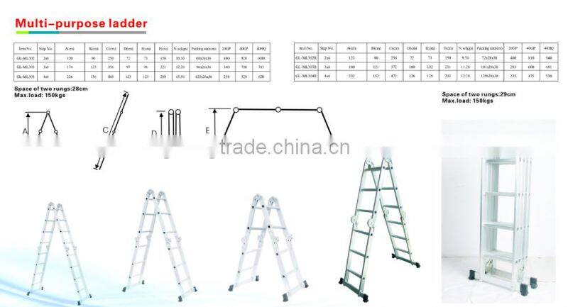 Goldgile 3.6m Aluminium Multi-purpose Folding Ladder