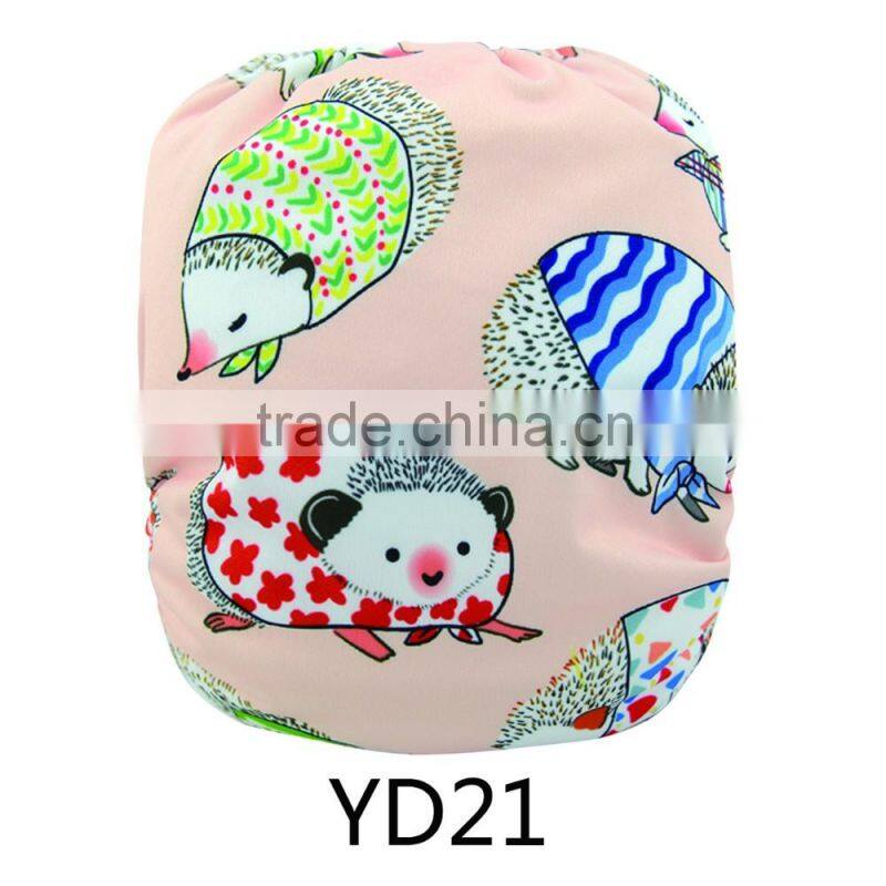 2016 Alva New Pattern Hedgehogs Design Hot Sale Pocket Baby Cloth Diaper