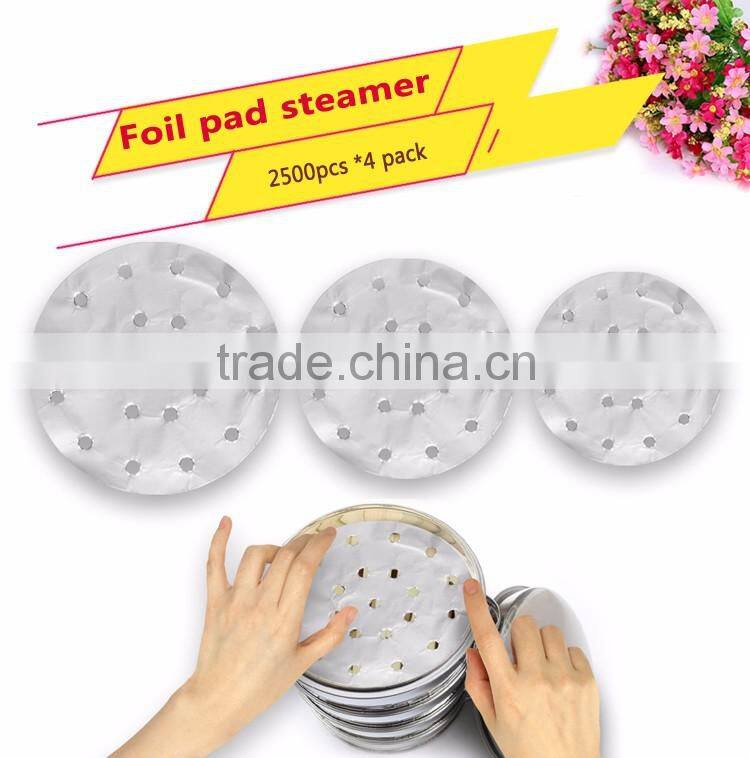 High quality aluminium foil pan steamer mat food plate dim sum paper