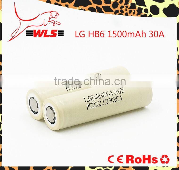 Original LG 18650 battery LG HB6 30A 1500mAh battery rechargeable li-ion battery for power tools