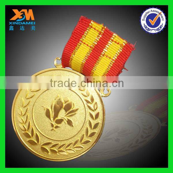 3d design engraved zinc alloy plating gold medal products (xdm-m140)