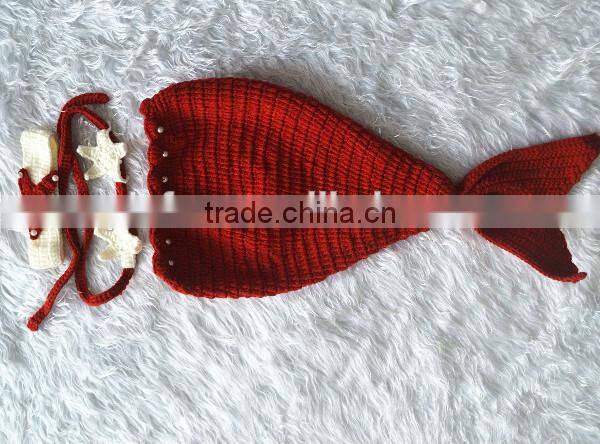wholesale fashion costume crochet mermaid tail newborn photo props