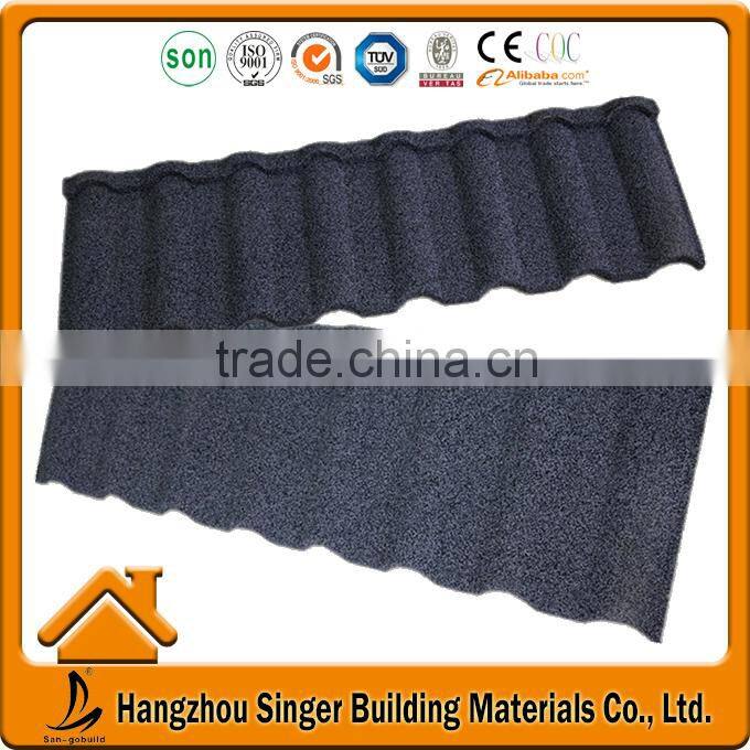 Red Color Stone Coated Metal Roofing Tile With Modern Classical Roof Tile