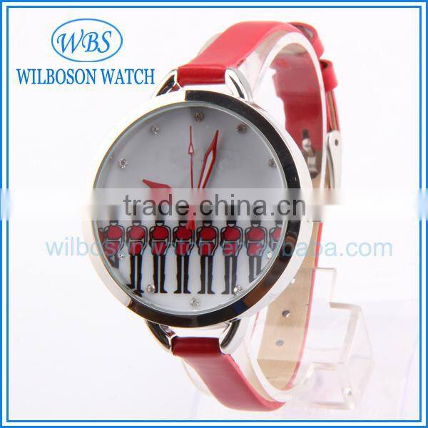 Water Resistant PU Leather Band Cheap Custom Logo Watch