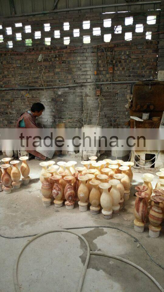 High quality finest made natural yellow jade stone vase