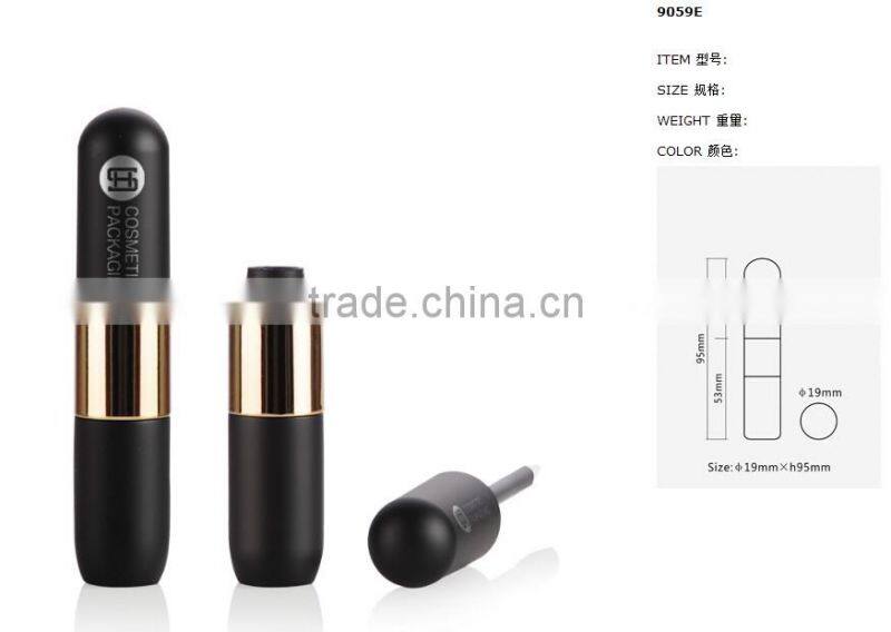 Newest design empty round frosted double end lip gloss packaging