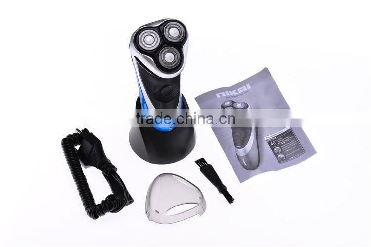 Super shaver rubble handle triple blade shaver for male