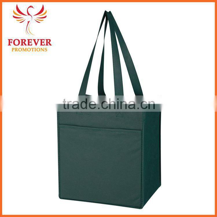 High Quality Custom Non-woven 6 Bottles Tote Bag with Front Pockets
