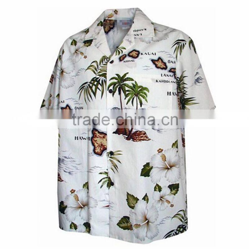 Customized Printed Shorts SleevesHawaiian Shirt For Mens