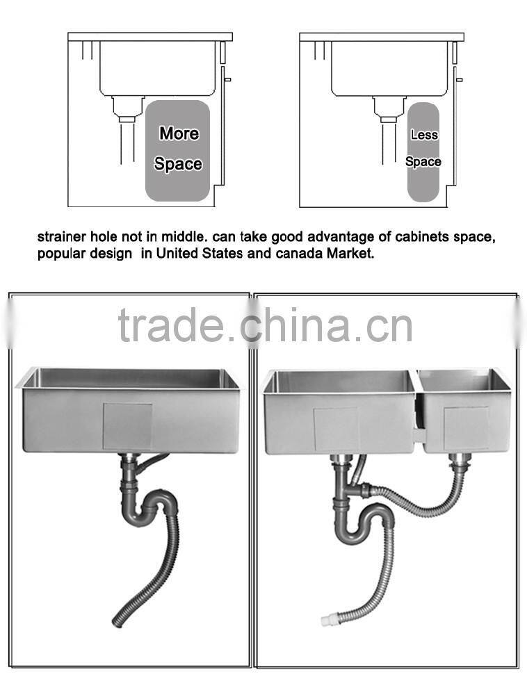 China Manufacture Housestar stainless steel used washing mashine sink Stainless Steel Kitchen Sink With Drain Board - 8047A