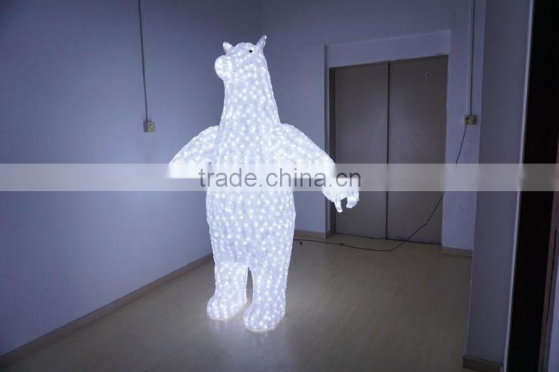 New product for 2016 big white bear 3d deco lights