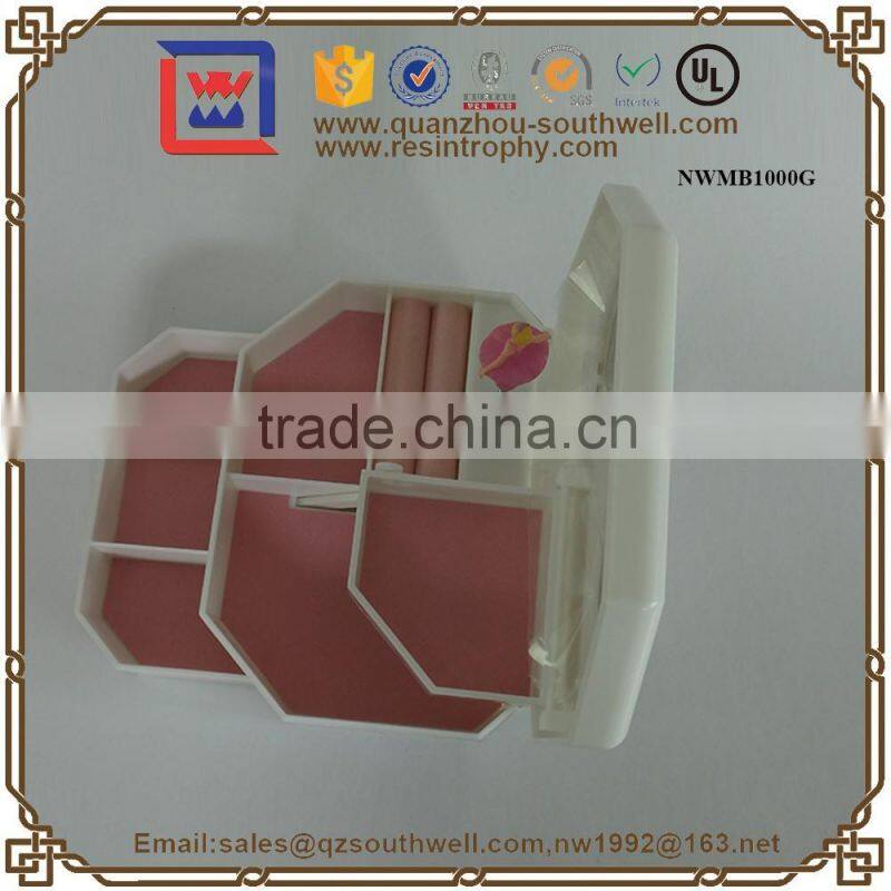 Promotion Custom Logo Stamped Plastic Jewelry Box Music Box With Ballerina