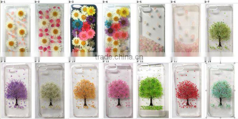 Wholesale factory price Dry pressed flower case natural fresh real flower designed phone case for smartphone