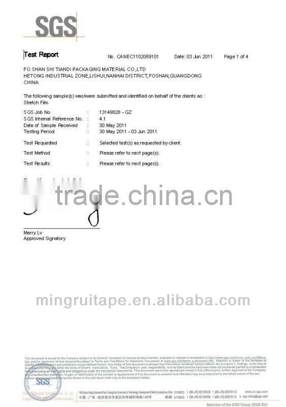 Acrylic packing tape for carton sealing