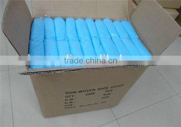 Blue disposalbe automatic PE shoe cover