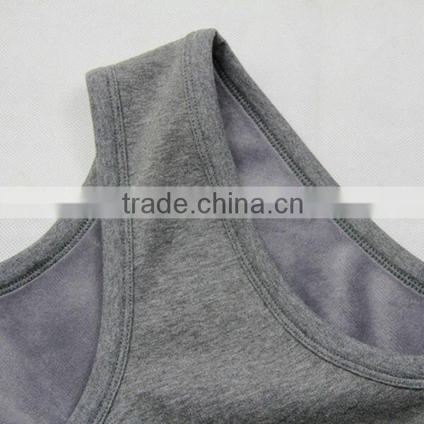 Customizing singlets ,gray sleevless 100% coton tank tops for man