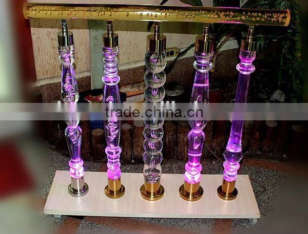 hotel staircase for crystal stair and acrylic stair handrail