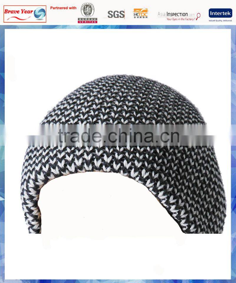 tuck back Monochrome knitted beanie hat/beanie hat knitting pattern/100 acrylic beanie