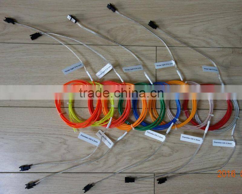 Super luminance 2.6mm Yellow EL WIRE For AC110V-240V 25M-35M EL INVERTER