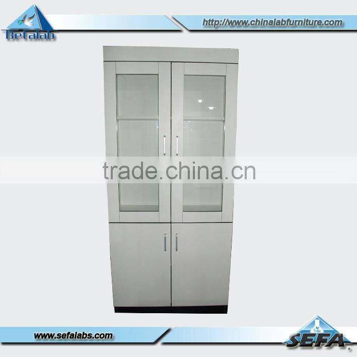Chemical Laboratory Furniture Wood Storage Cabinet Locker